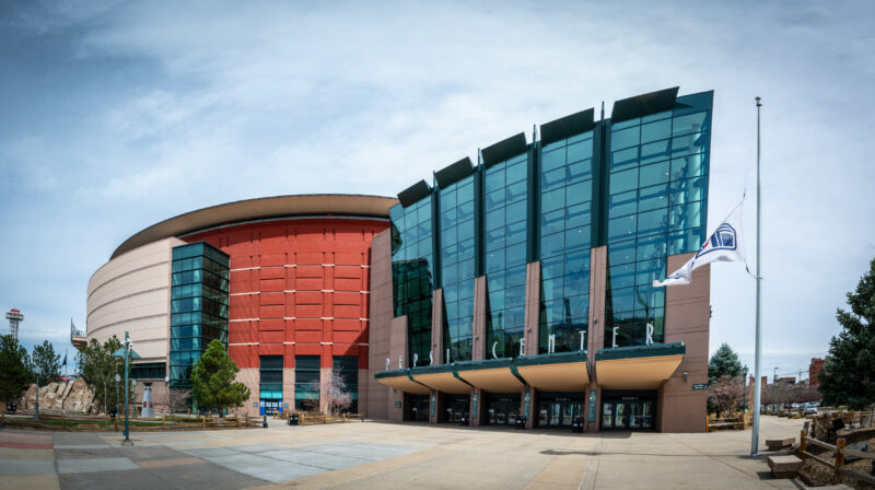 hospital exterior at sunset - architectural photographer denver