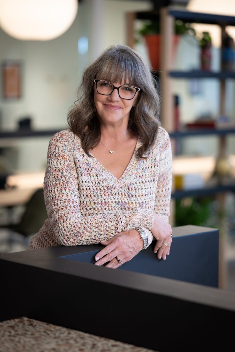 female entrepreneur working at laptop