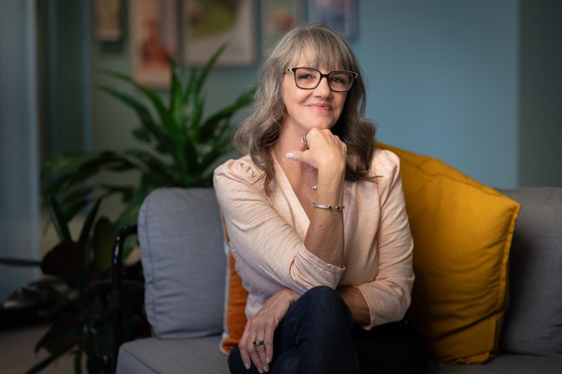 female entrepreneur working at laptop