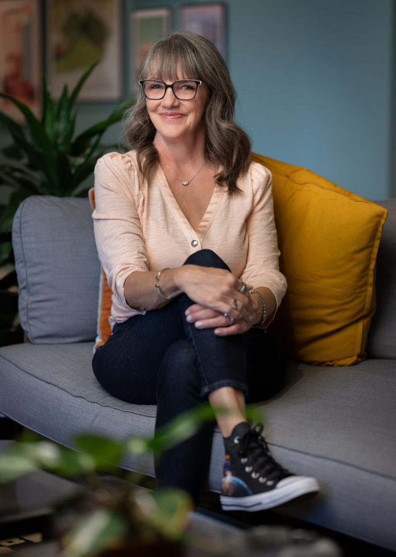 female entrepreneur working at laptop