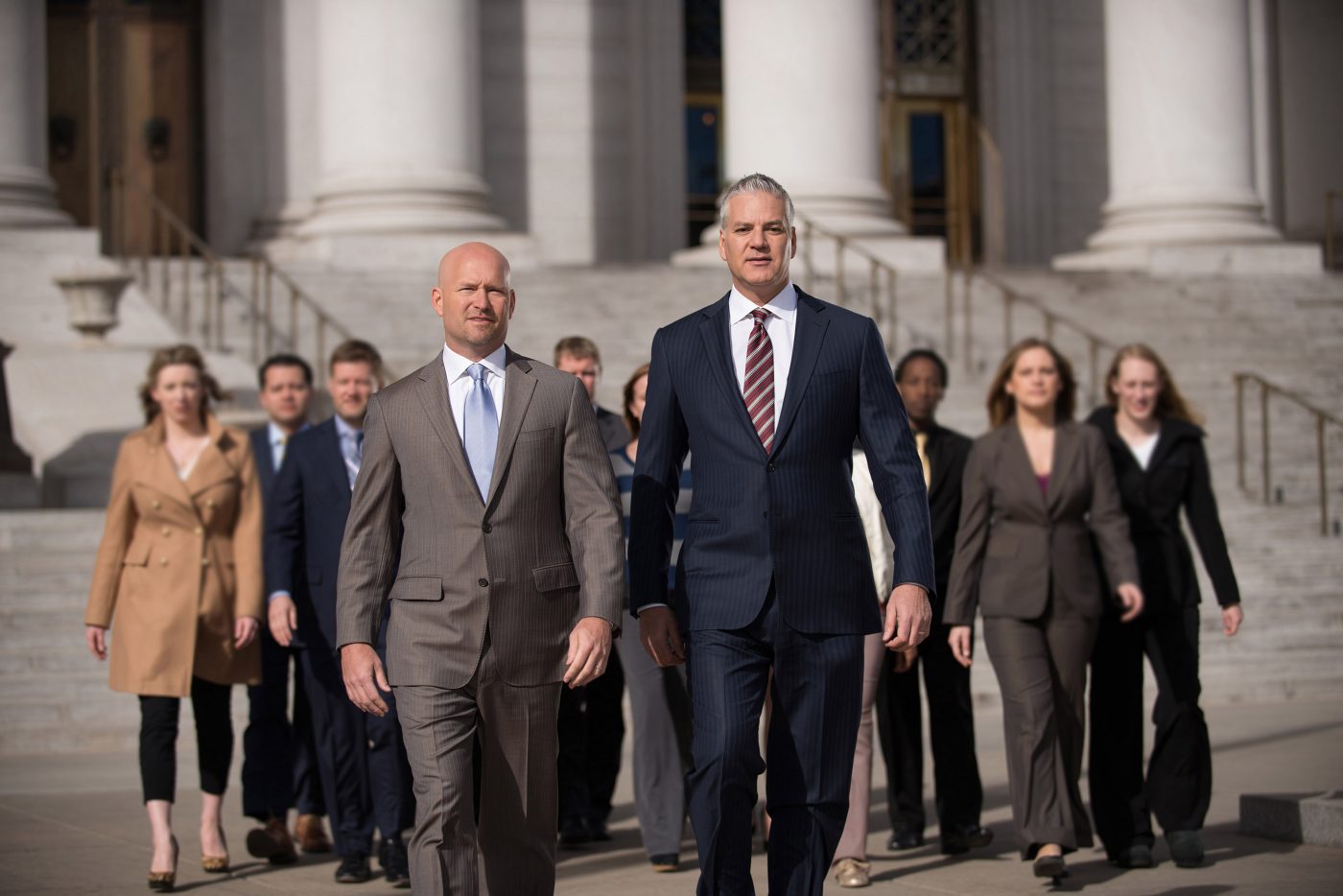 law firm team photo on location